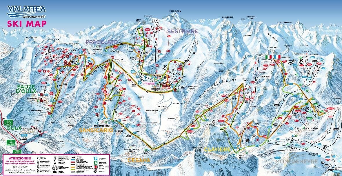 Montgenevre ski map